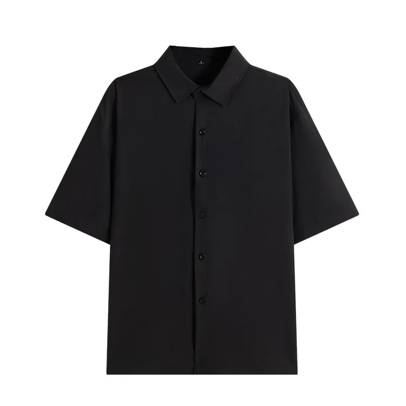 Five point short sleeved shirt for men in summer, thin, loose, casual, and high-end, paired with summer clothes