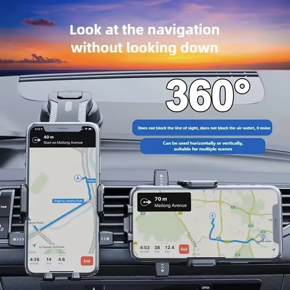 吸盤式車載スマホホルダー スタンド サクションカップ スマートフォン 携帯電話 車載ホルダー iPhone Xiaomi Huawei Samsung対応