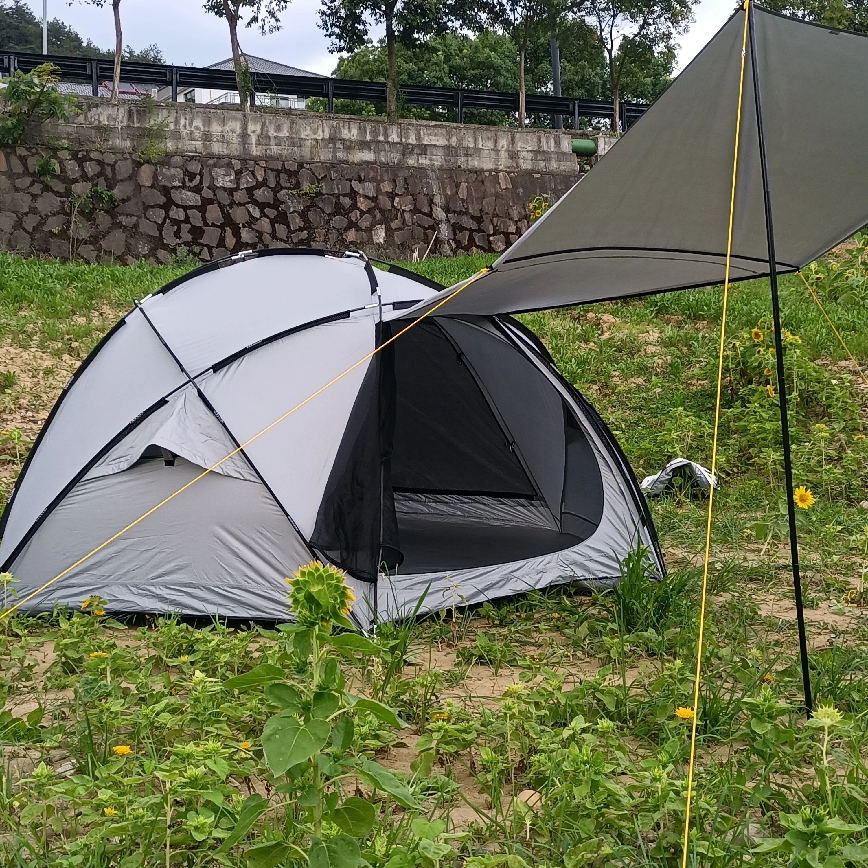 Ball Tent for Family Camping, Waterproof Outdoor Tent with Tarp, Eggshell Tent with Floor, PU4000, 6, 7, 8 Person