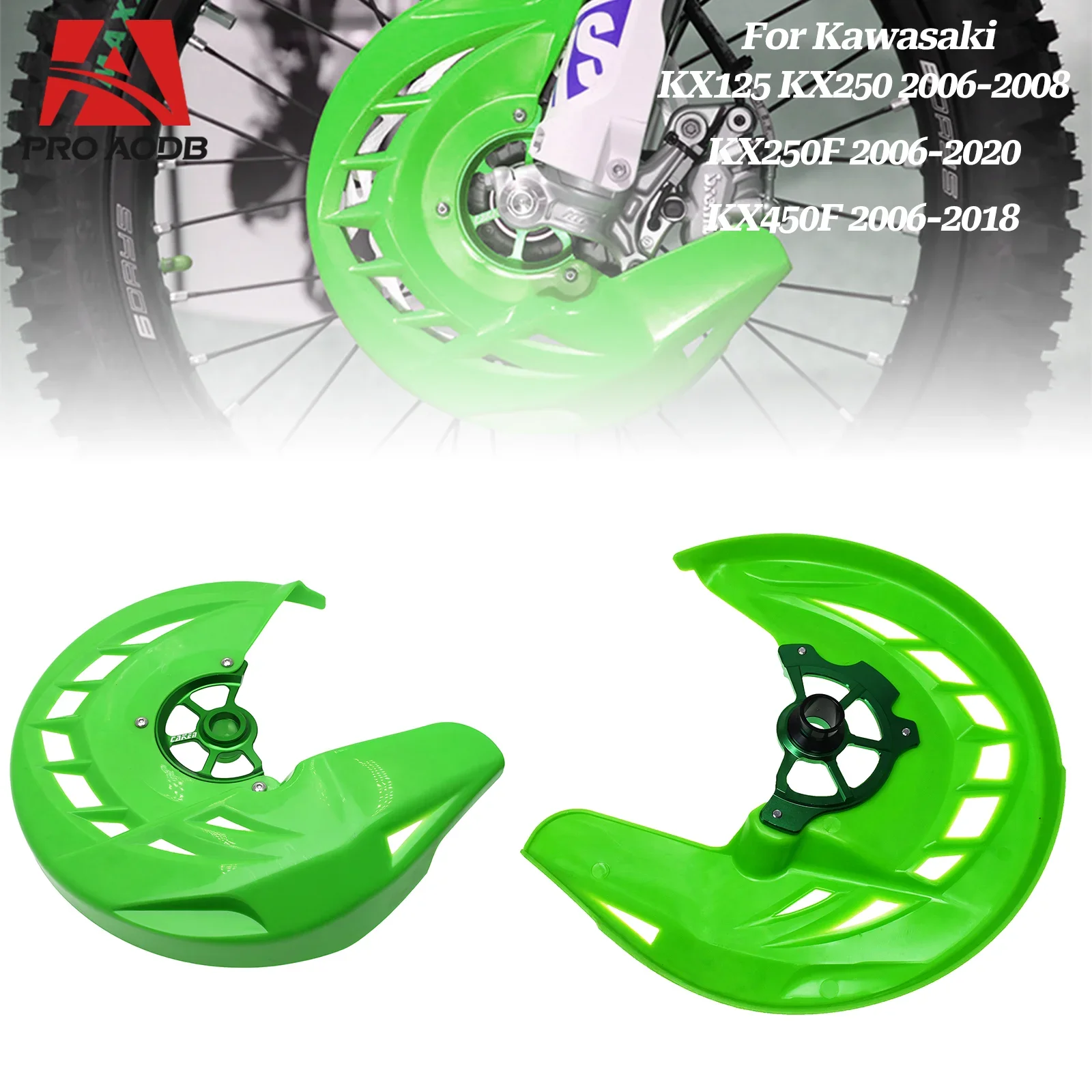 Motorcycle Front Brake Disc Guard Cover Protector For KX125 KX250 2006-2008 For KX250F KX450F 2006-2020 For KLX450R 2008-2015