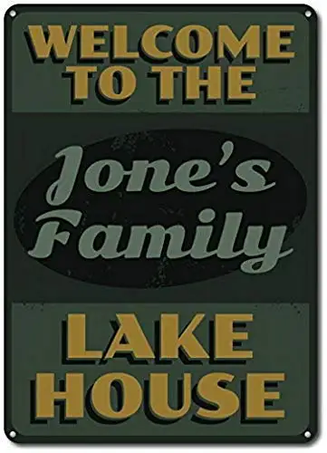 Metal Signs Lake House Sign, Custom Welcome Sign, Lake House Decor, Family Name Sign, Personalized Lake House Metal Sign - Novel