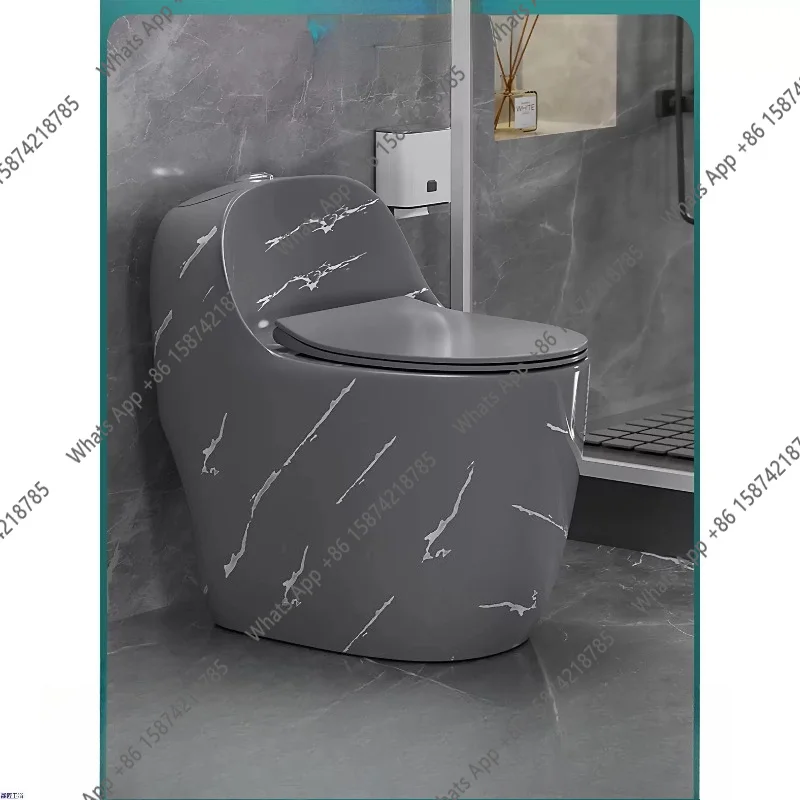 

Household color toilet super swirl small apartment egg-shaped toilet water-saving, odor-proof and silent ceramic toilet
