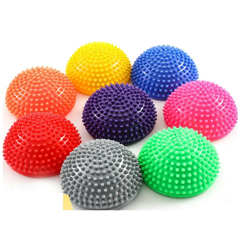 

Inflatable PVC Durian Massage Ball Yoga Sole Massage Ball Balancing Semi-circular Ball Fitness Skin-friendly