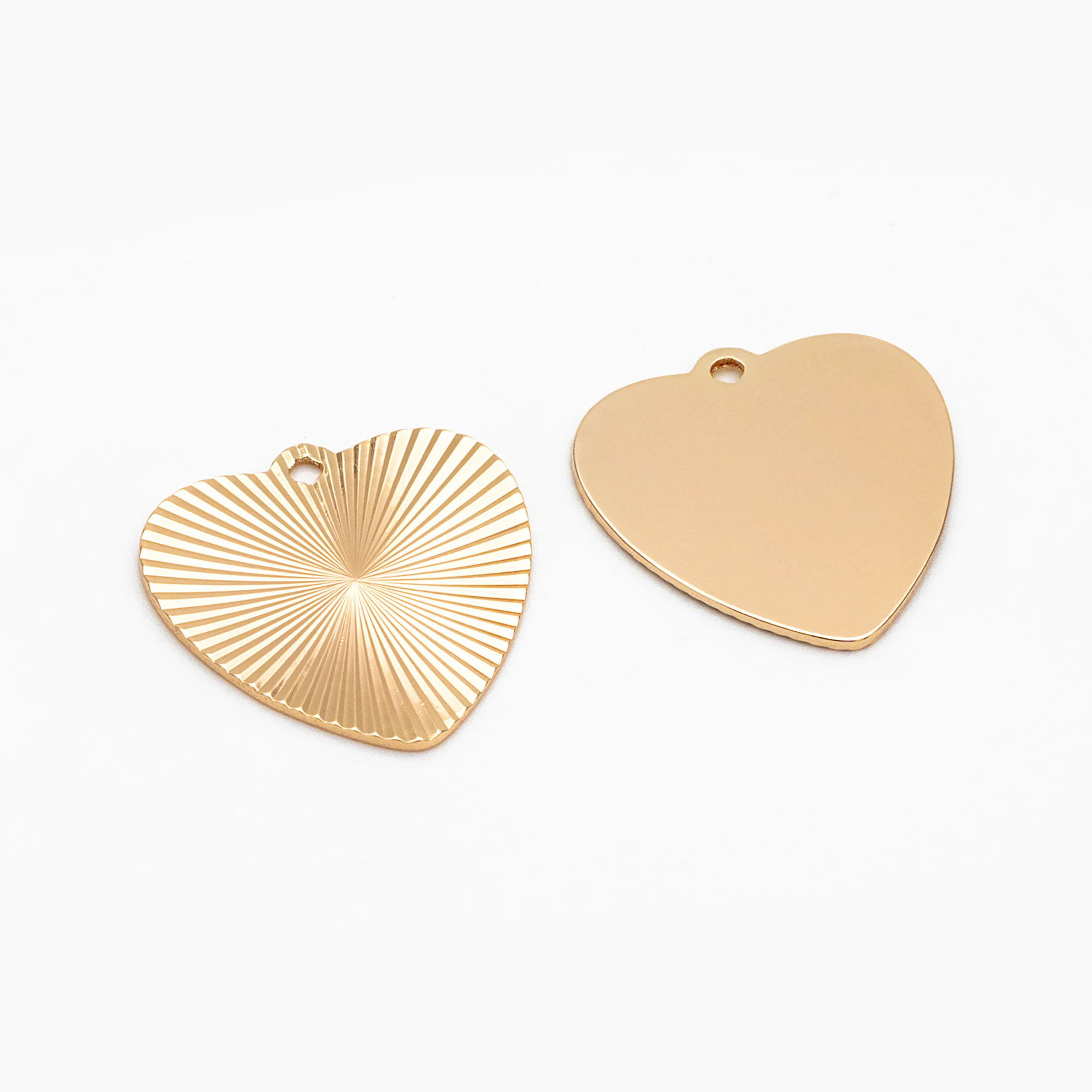 

10pcs CZ Paved Gold Heart Charms, Earring Findings, For Jewelry Making Diy Material Supplies (GB-2151)