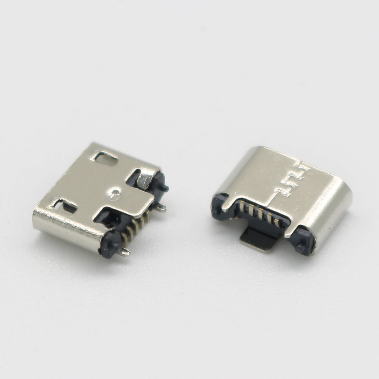 10 Stück gebogene/flache MICRO-USB-Buchse 5-polig 180 Grad Ladeanschluss für Smartphone, GPS, Bluetooth-Player, DIY-Elektrospielzeug – Detail 8