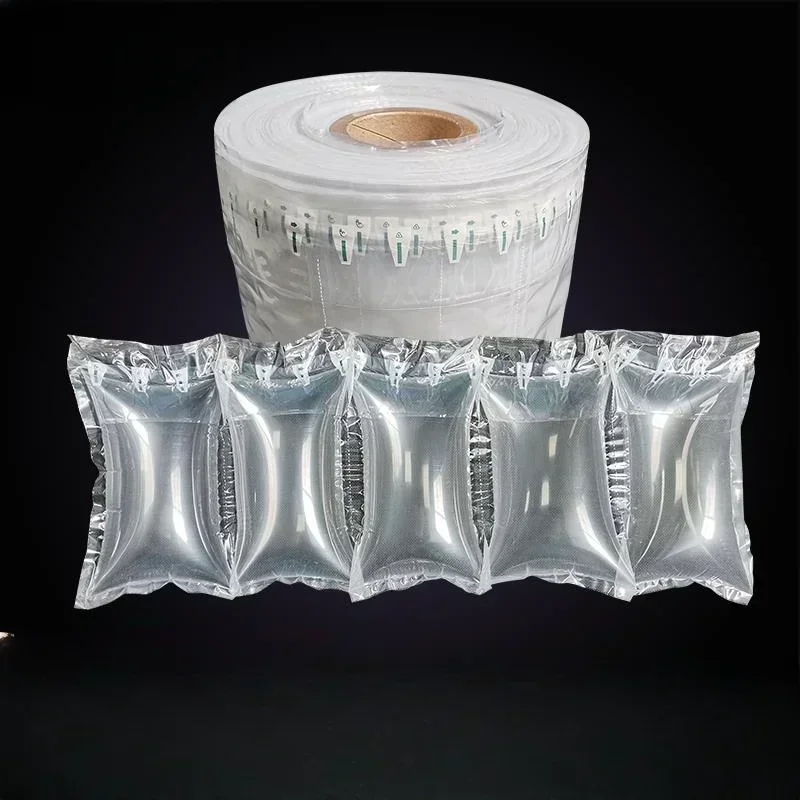 Bolsa de llenado inflable de 50 metros, embalaje exprés, bolsa de burbujas acolchada absorbente de golpes, columna de aire inflable de una sola pieza en forma de lágrima