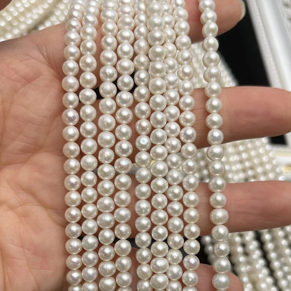 

AAA 4–5mm High-Quality Round Natural Freshwater Pearl Small Loose Beads for Jewelry Making DIY Necklaces Bracelets Accessories