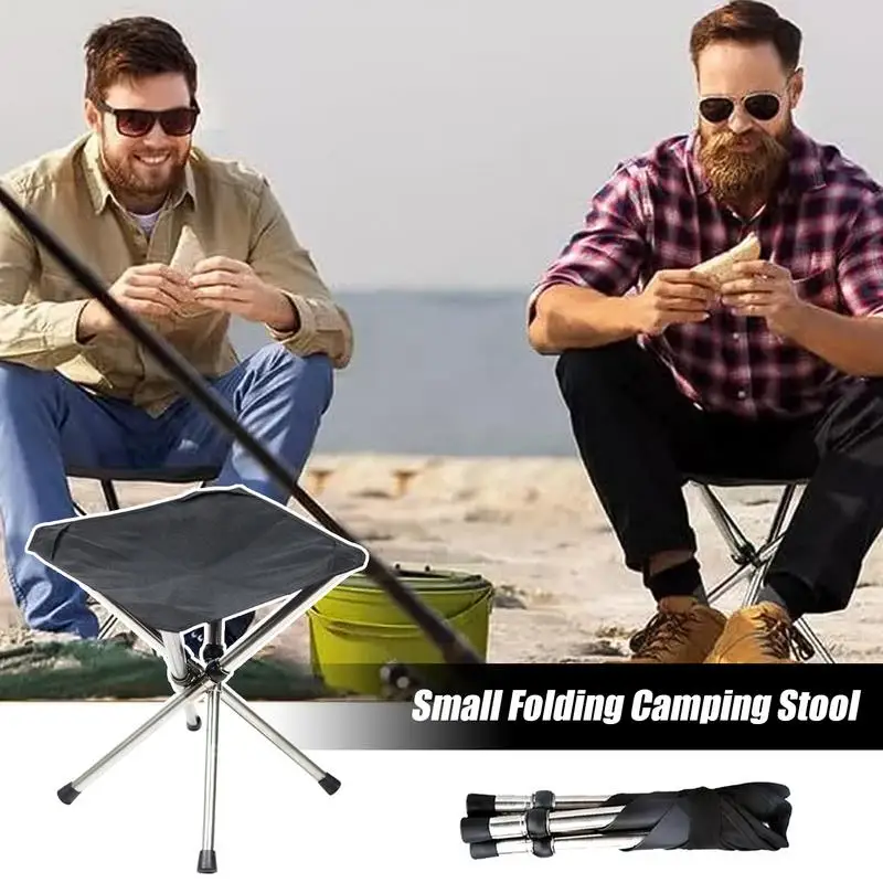 

Camping Portable Folding Stools Lightweight Stainless Steels Outdoor Chair Stool mini Fishing Chair Picnic Lighweight Furniture