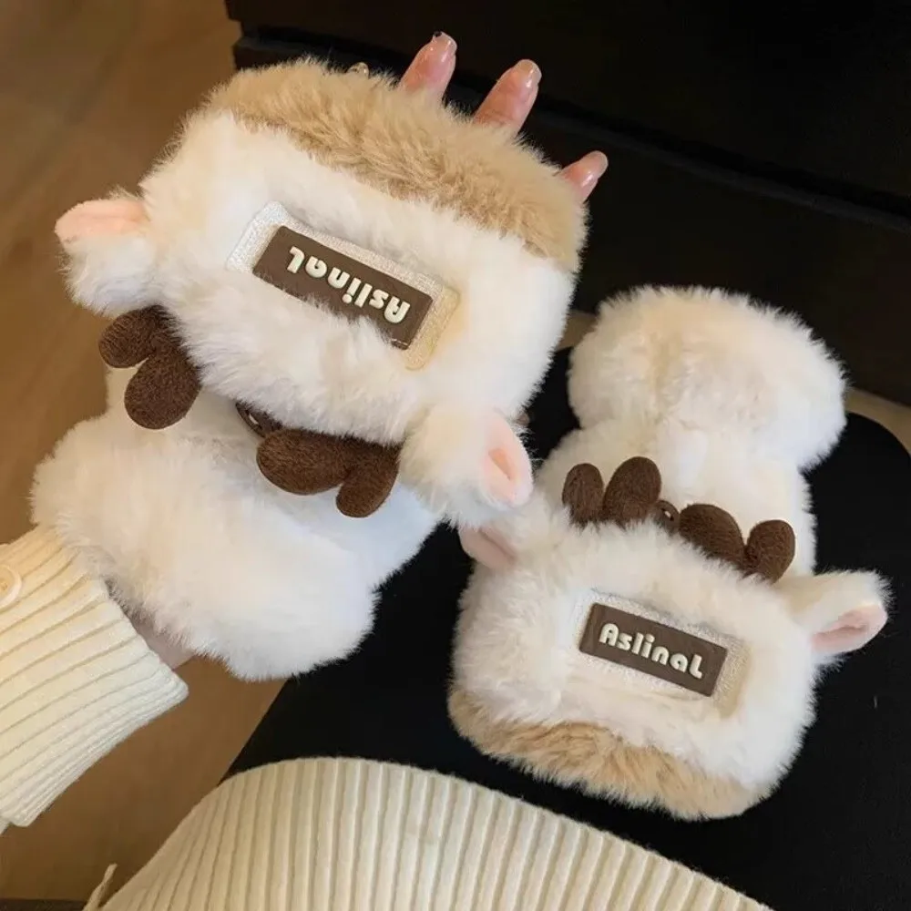 luvas-grossas-e-quentes-com-detalhes-de-chifres-a-prova-de-vento-e-anti-frio-luvas-de-inverno-forradas-com-fleece-macias-e-felpudas-luvas-de-meio-dedo-para-a-temporada-de-inverno