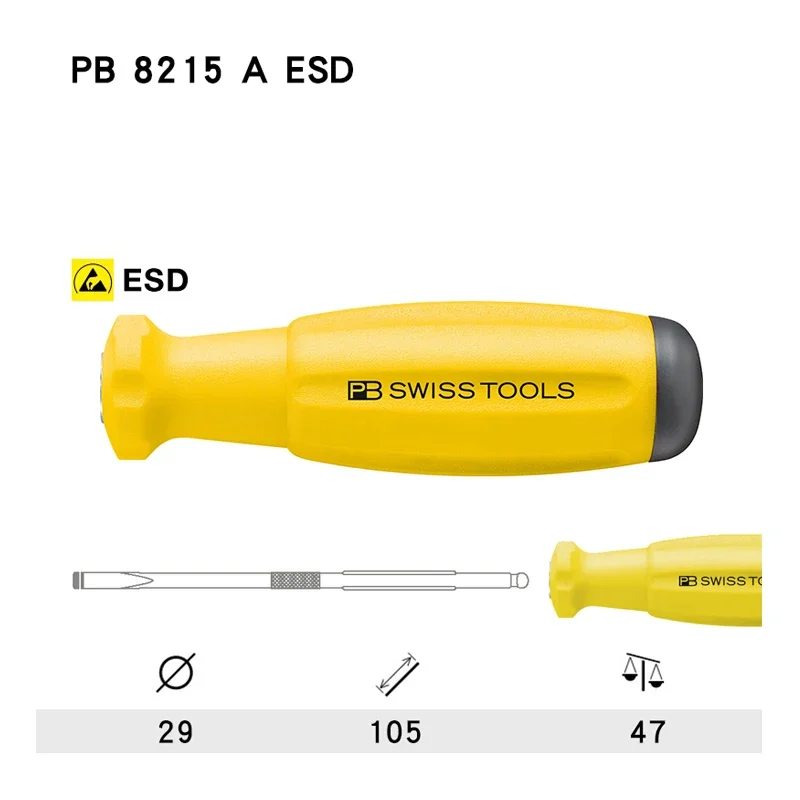 PB Swiss Tools Swiss Interchangeable Lever Screwdriver Handle hand tools PB 8215.A ESD