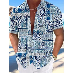 Men's Shirt Summer Casual Fashion Short Sleeved Shirt For Men Loose Breathable Hawaiian Shirt Man Casual Men's Clothing Top