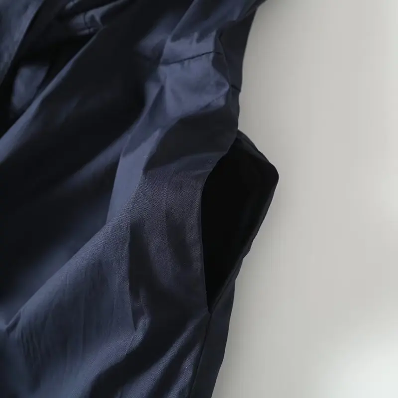 Jenny & Dave français bleu marine robe mi-longue bureau dames élégant sans manches mode rétro recueillir taille banlieue loisirs robe de soirée