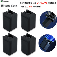 Silicone Socks For Bambu Lab X1 X1C P1P 3D Printer Hotend Extruder High-temperature Wear-resistant Black Silicone Sleeve Cover
