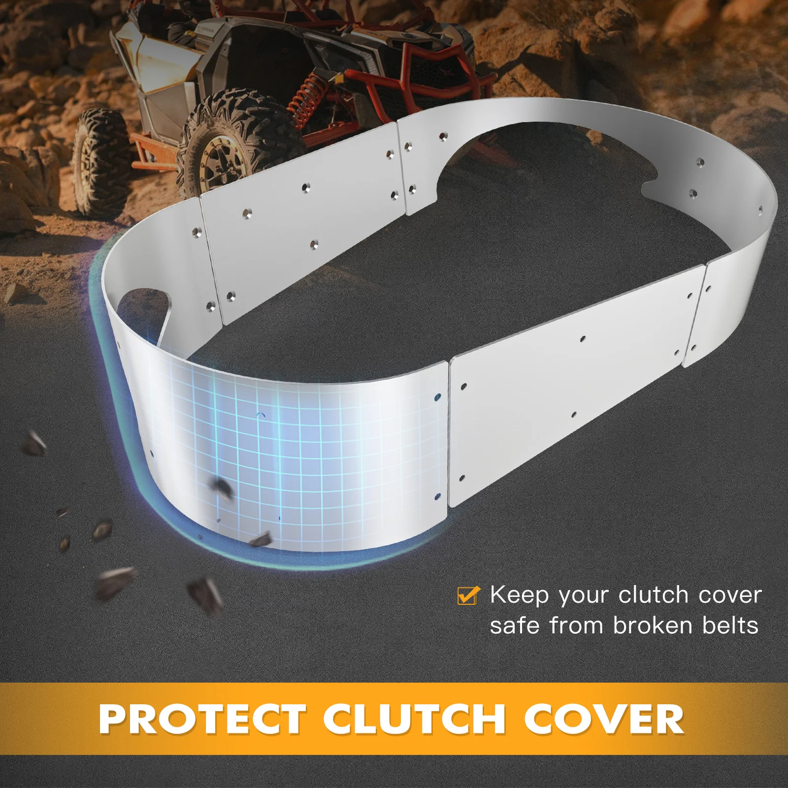 For Can Am Maverick X3 Belt Clutch Cover Guard Protector Kit For Canam Maverick X3 R Turbo 2019-2021 UTV Accessories Aluminum view 3