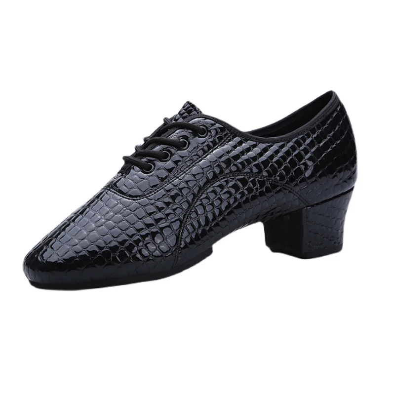 Latin Dance Shoes For Men Modern Ballroom Leather Shoes Dance Stone Pattern Square Formal Dancing Shoes Male Sneakers