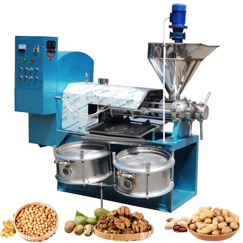 SLX-300 Pressa per olio Macchina ad alta efficienza Girasole Peanut Press Extraction Grande capacità 130-200 kg/h Motore 660