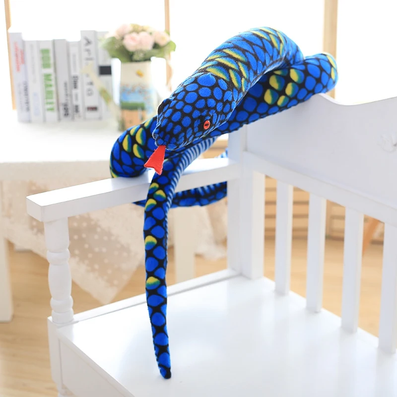 

YESFEIE1pc 280CM Large Cobra Plush Toy Soft Pillow Horror Props Stuffed Animals Big Size Boa Snake Simulation Cobra Doll for Kid