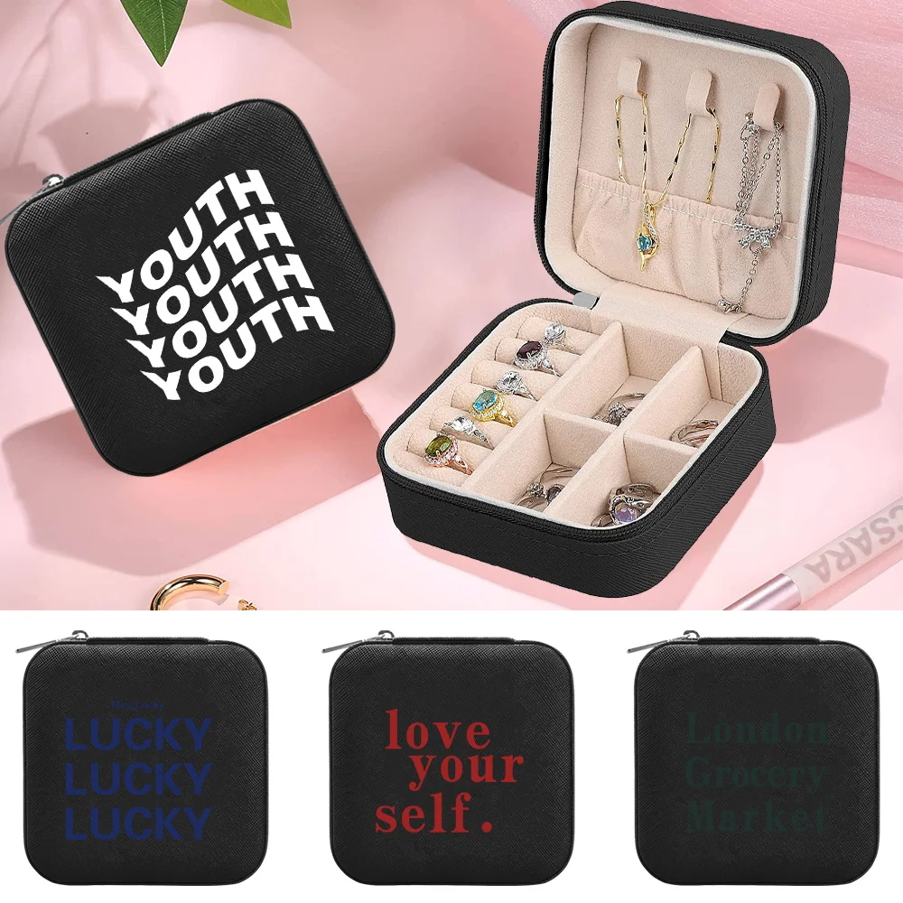 

New PU Leather Waterproof Jewelry Box Walls Series Storage Device Necklace Ring Earrings Display Portable Jewels Organizer Boxes