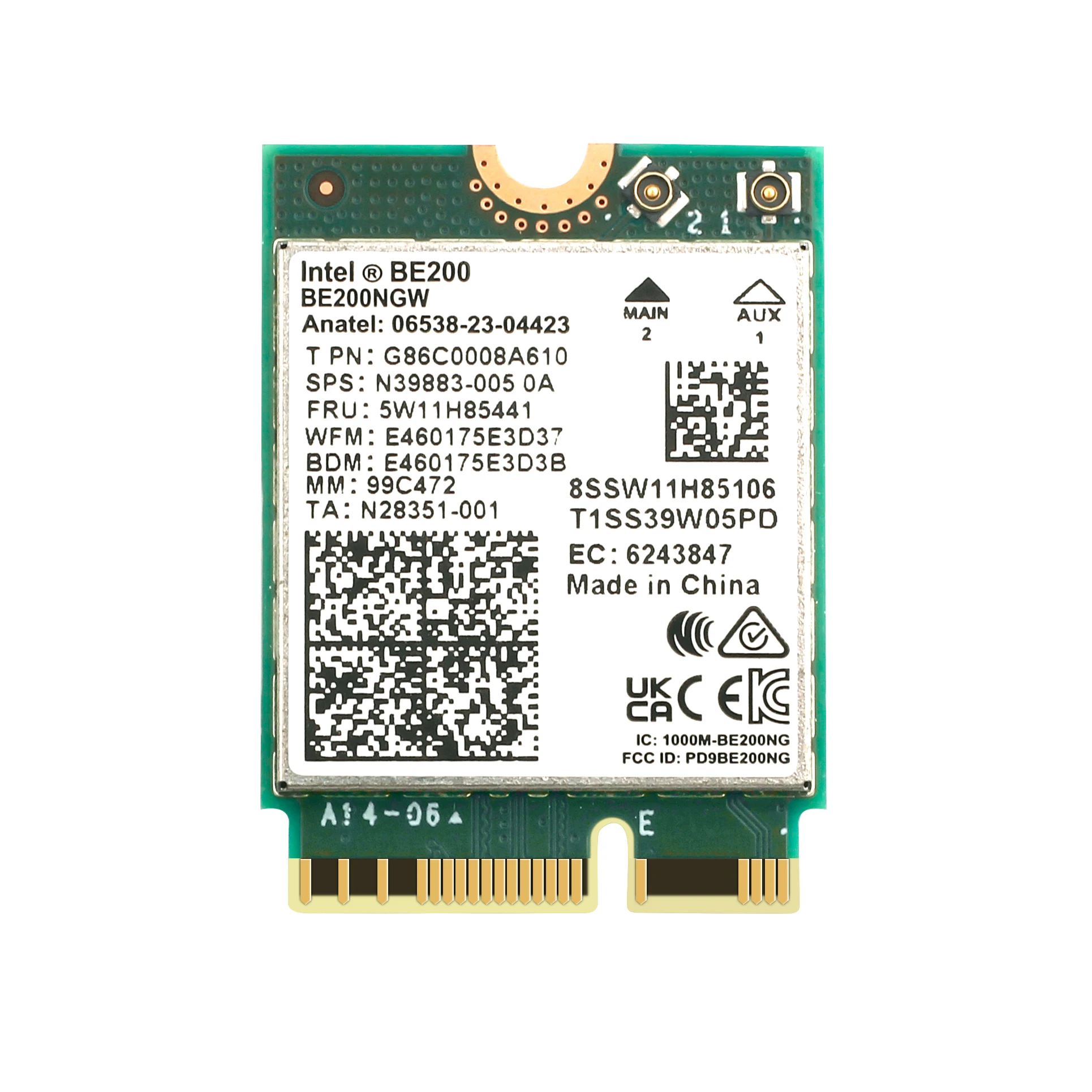 WiFi 7 dla karty sieciowej Intel BE200, Bluetooth 5.4, Tri-Band 2.4/5/6GHz, 8774Mbps, adapter bezprzewodowy M.2 BE200NGW, lepszy niż Wifi 6E — zdjęcie produktu 7