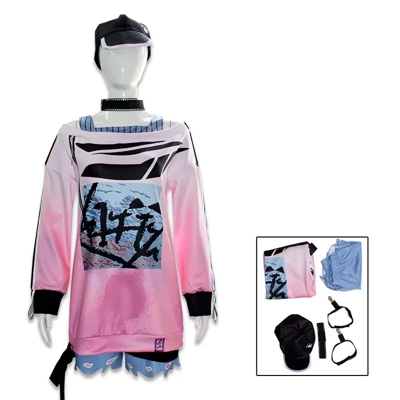 

Аниме Косплей Костюм Проект Sekai Colorful Stage! Милая униформа Акияма Мизуки, парик для девочек на Хэллоуин, ролевая игра;8,к'5;ч.