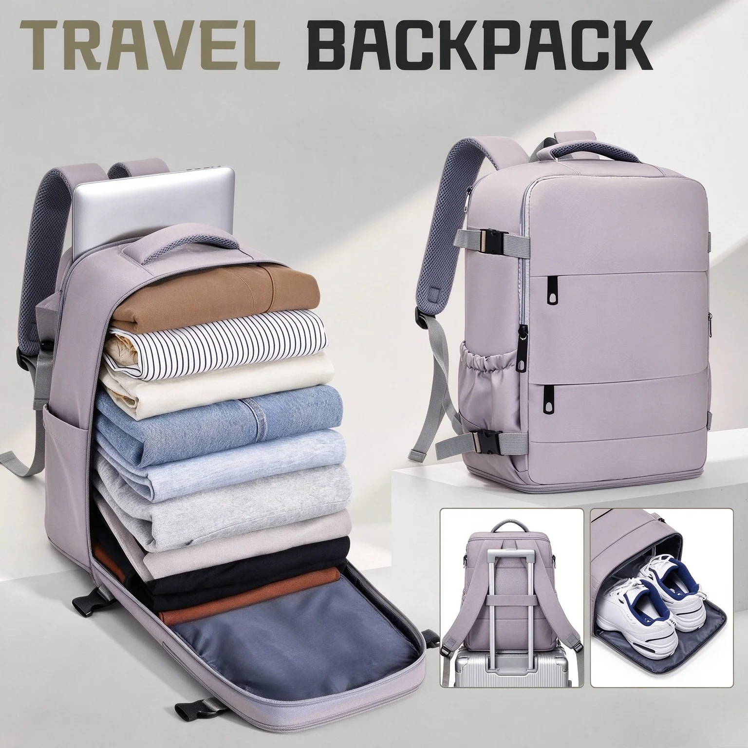 Backpack 40x20x25 Cabin Bag Travel Backpack for Men Women Hand Luggage Leisure Laptop Backpack mochila para viaje cabina gallery 2