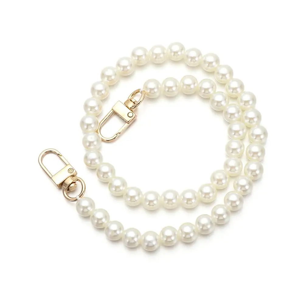 

High Quality Shoulder Bag Straps Pearl Belt Bags Handbag Handles DIY purse Replacement Long Beaded Chain Pearl Strap