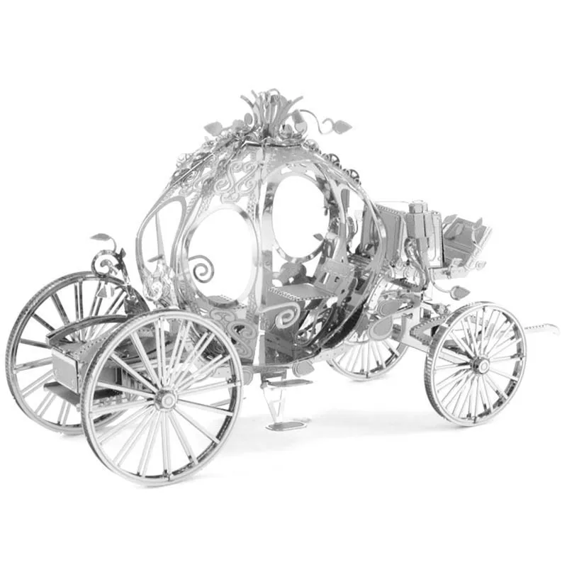 

Hot Sale Pumpkin Carriage 3D Metal Model Kit Full Stainless Steel No Glue DIY Puzzle Desktop Ornament Gift for Hobbyists