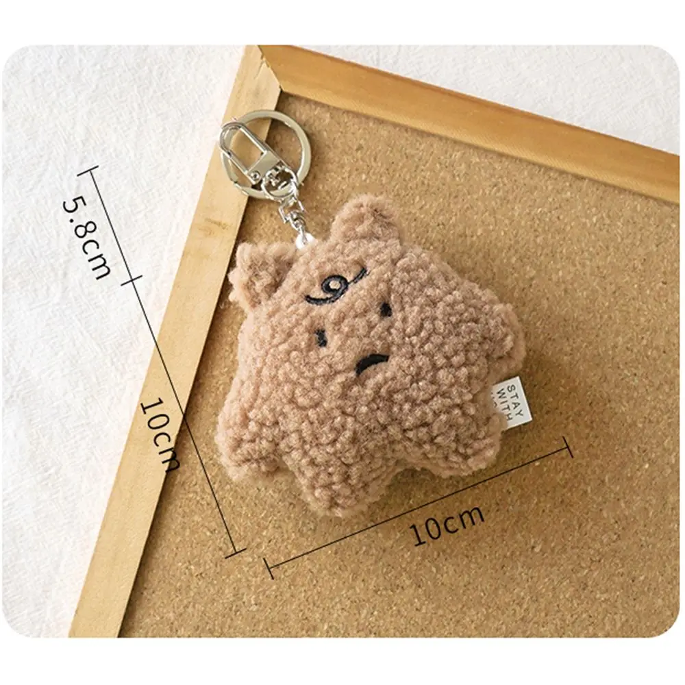 Hanging Keychain Girl Decoration Ins Bear Key Ring Pendant Car Key Ring Plush Keychain Frustrated Bear Plush Keyring Plush Doll