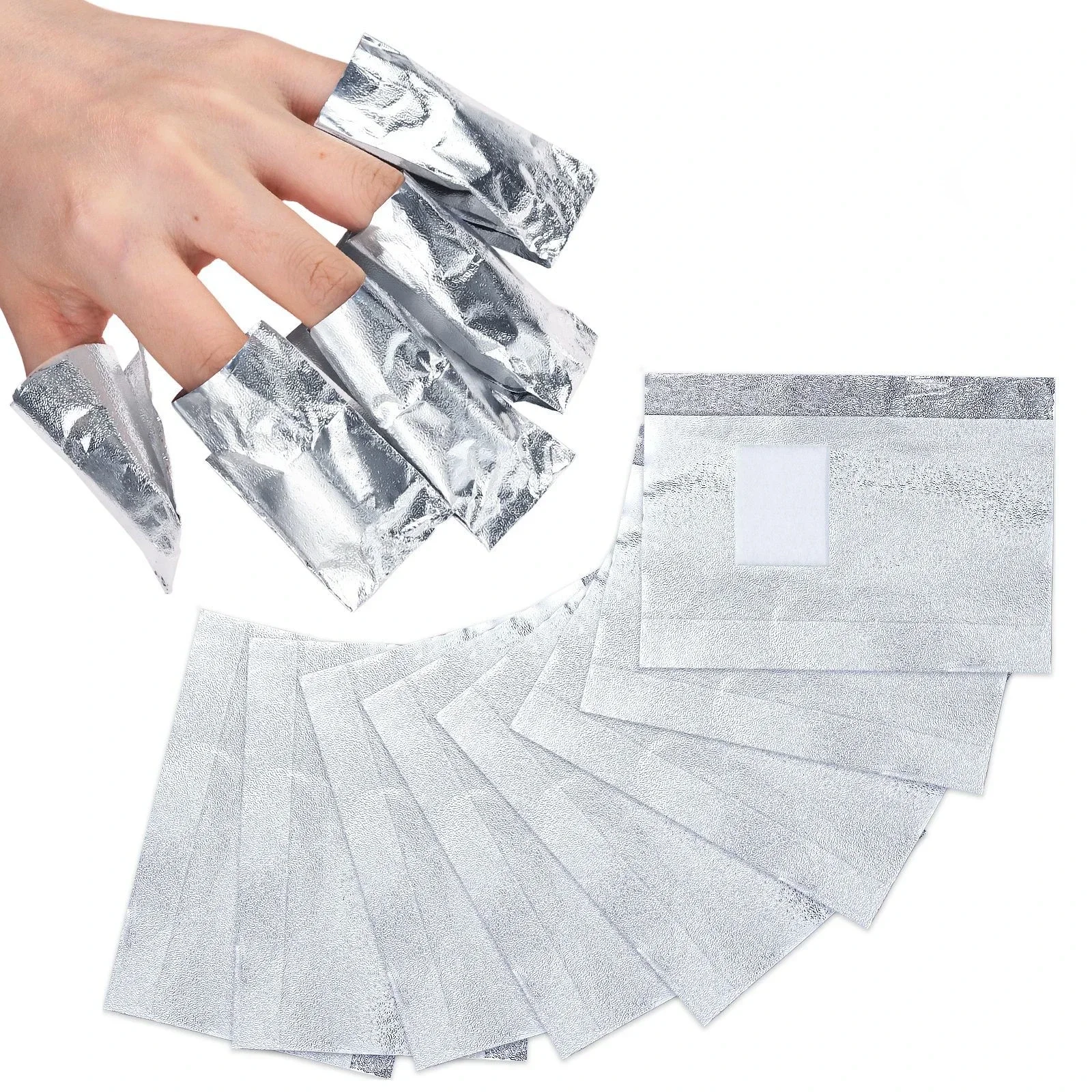 50/100 Stuks Verwijderaar Aluminiumfolie Nagel Wraps Voor Weken Van Acryl Gel Polish Professionele Reiniging Met Wattenschijfje Manicure Gereedschap