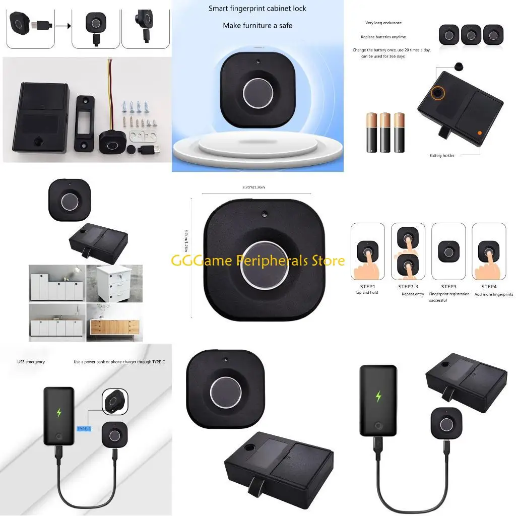 

U55B Childproof Lock Cabinets Lock Biometric Drawer Lock for Wood Furniture