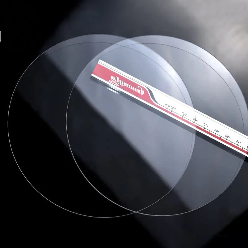 Quartz Glass Sheet 100/150*0.5 High-Temperature Resistant, High Transmittance Ultra-Thin Round Ultra-Violet Transparent Optical