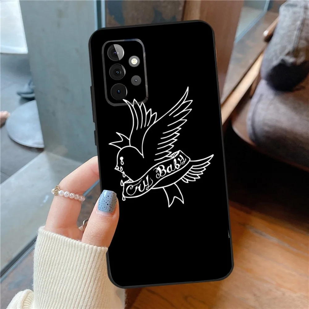 L-Lil Peep Phone Case For SamsungS24,23,22,21,S20 Ultra Pro 10,S30Plus,S9,20lite Ultra Black Cover