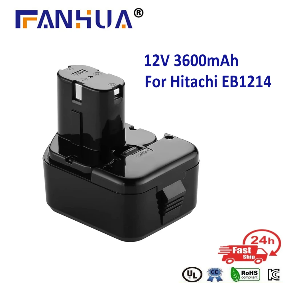 

12V 3600mAh NI-MH High Quality Tool Battery For Hitachi EB1214S 12V EB1220BL EB1212S WR12DMR CD4D DH15DV C5D DS 12DVF3 Battery