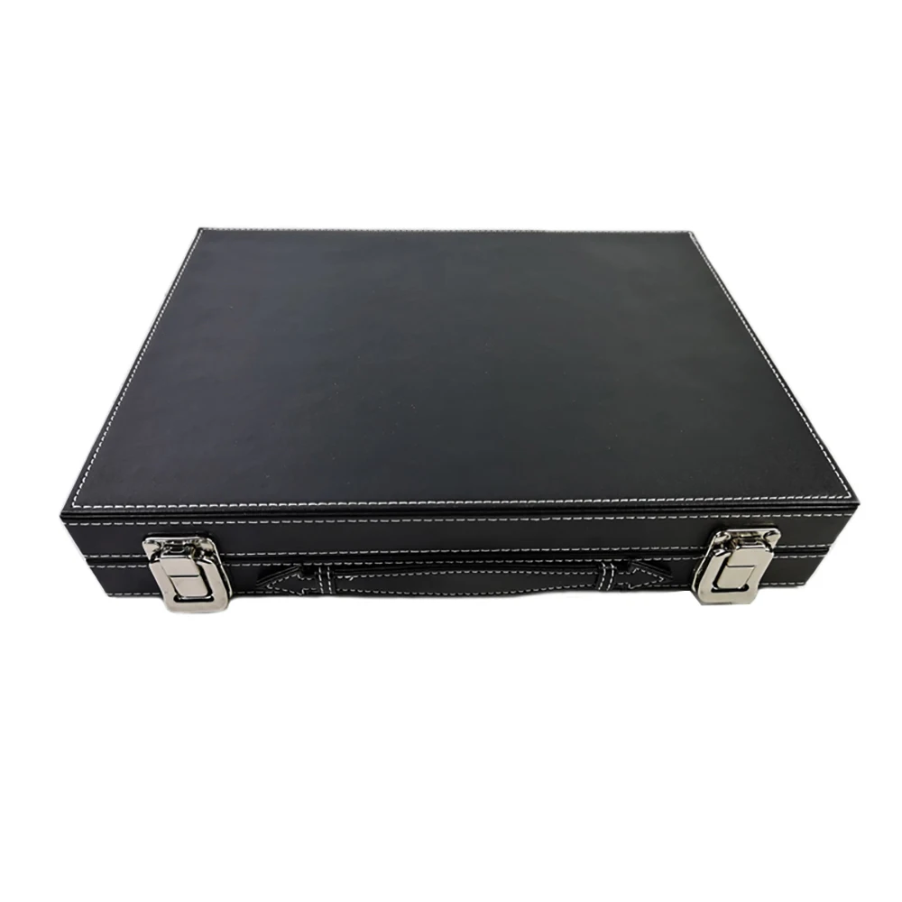 

Round Diamond Storage Box Gemstone Organizer PU Leather Gems Travel Showcase Stone Loose Diamond Piercing Jewelry Display Box