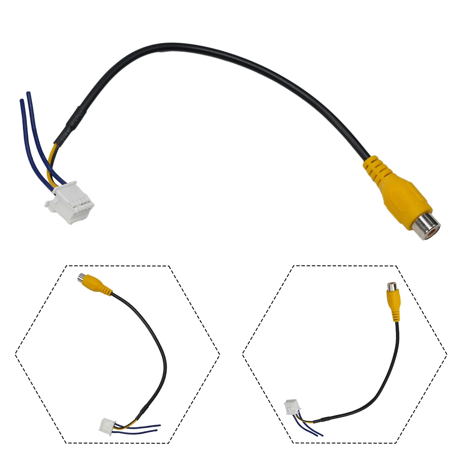 Car Multimedia Cable Rearview Camera Connector Non-deformation Wear-resistant Easy To Use High-quality Materials