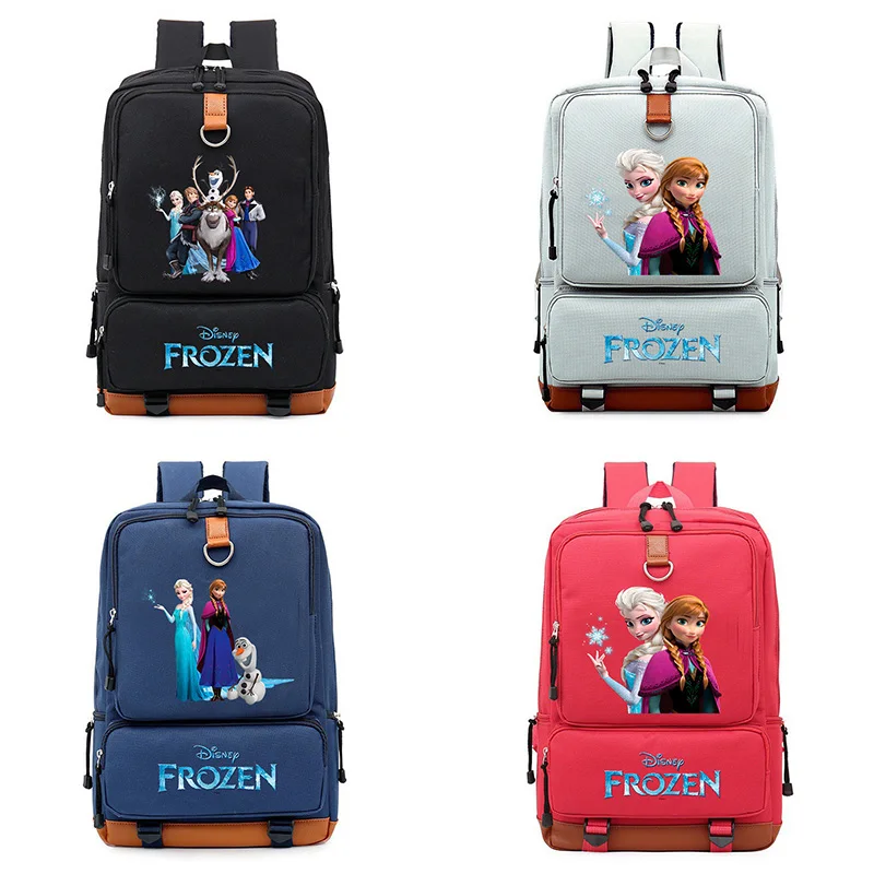 

Disney Frozen Elsa Anna Women's Men's Backpacks Boy Girl SchoolBags Rucksack Teenagers Children Daily Travel Mochila