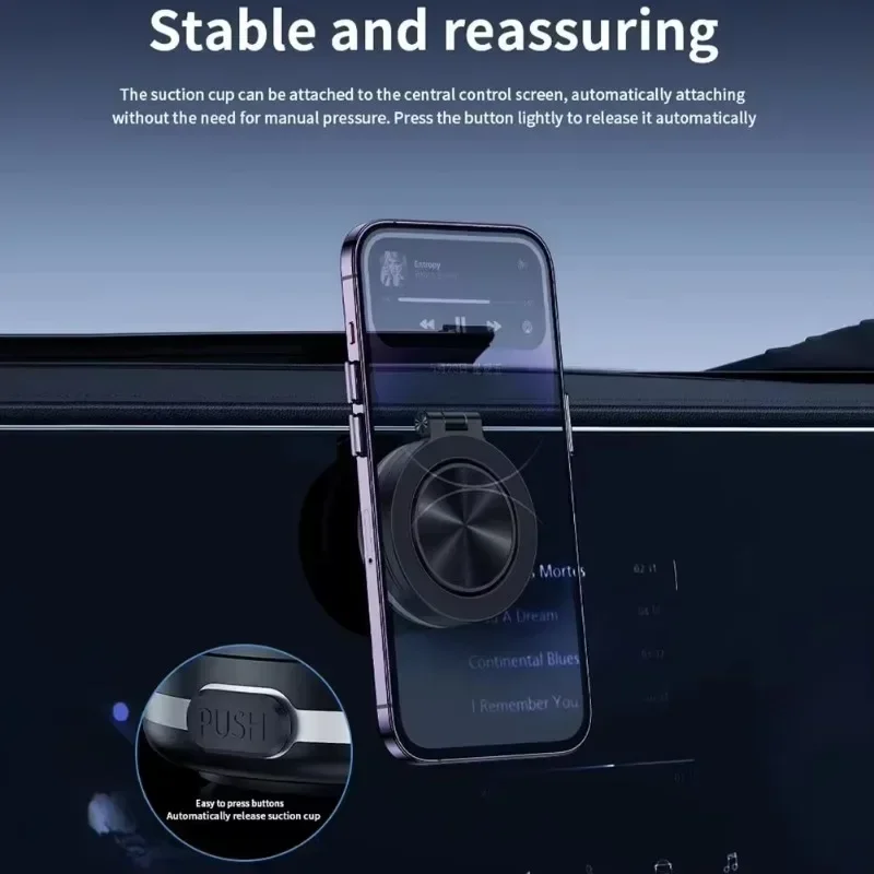 360° Rotation Magnetic Vacuum Car Phone Holder Suction Cup Foldable GPS Stand Bracket For Magsafe iPhone1614 13 12 Pro Max Mount image 5