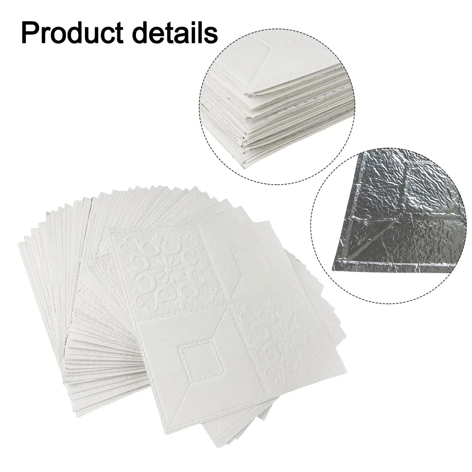 30Pcs 3D Foam Tile Brick Wall er with Self Waterproof Ceiling Panel for Living Room Bedroom Kitchen Wall Decoration