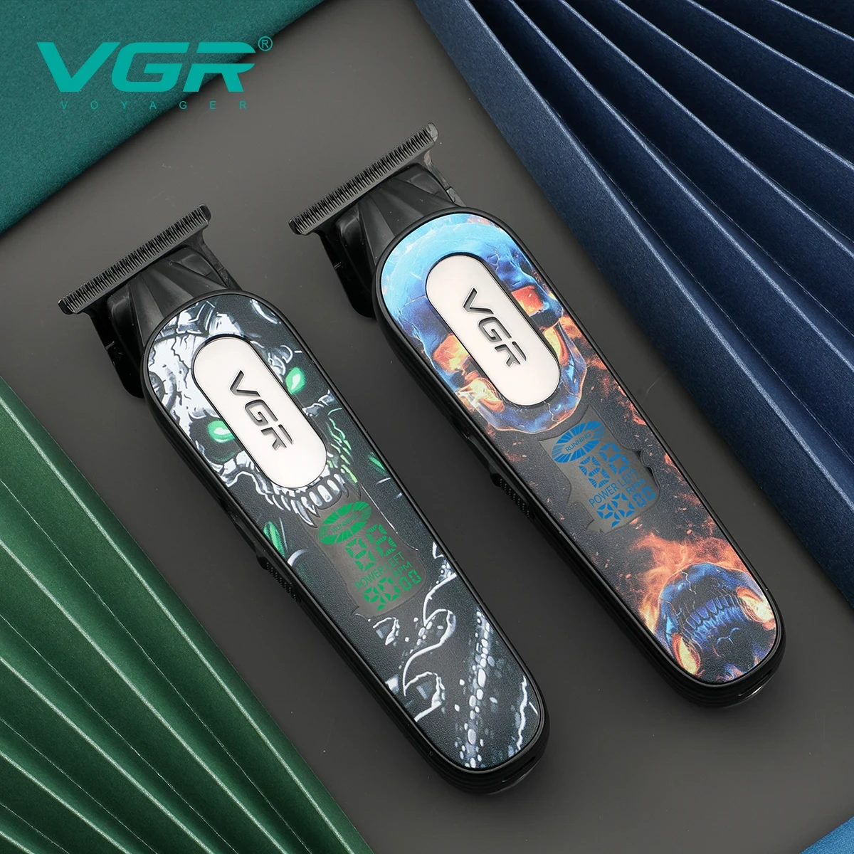 VGR V-260 professionnel hommes électrique Push tondeuse 9000 tr/min corps en métal alliage lame tondeuse à cheveux LED numérique Salon de coiffure ménage