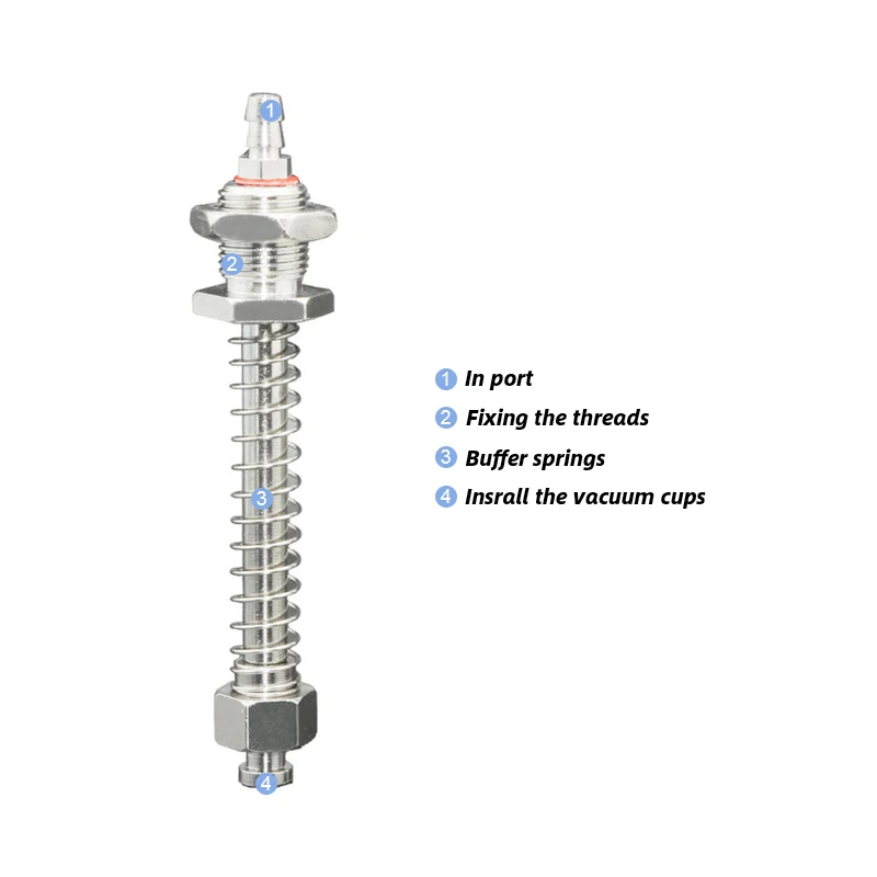 Vacuum suction cup base Big head 11mm hardware manipulator fixture accessories pneumatic support tail air inlet