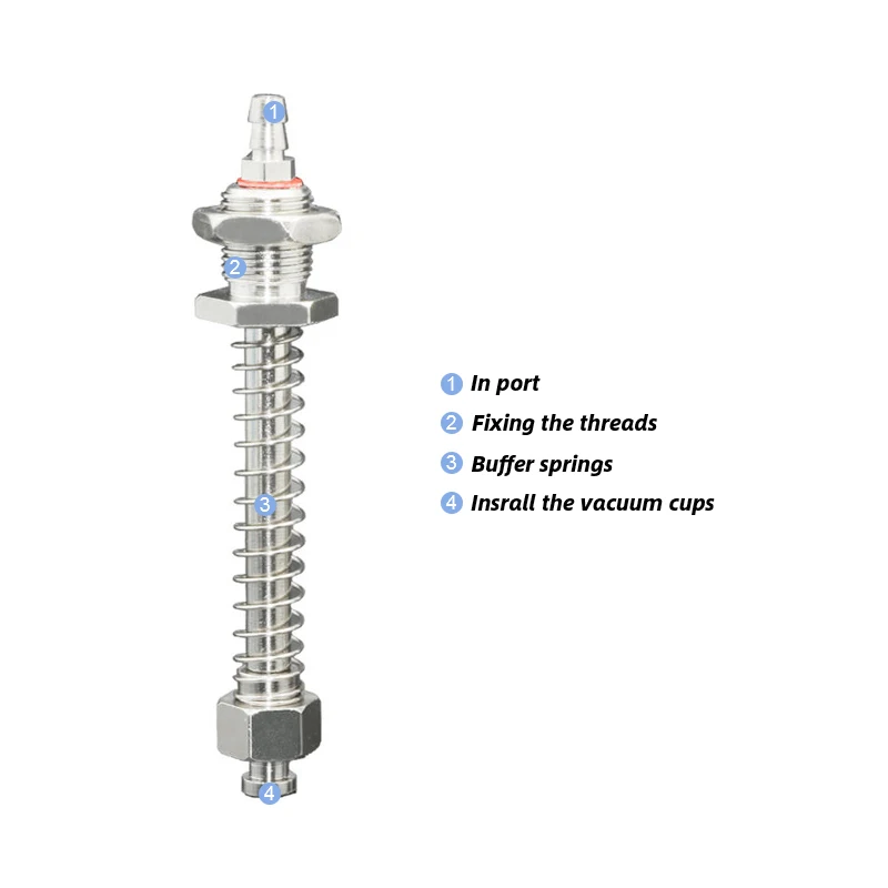 Podstawa przyssawki próżniowej głowica próbna 7mm sprzęt manipulator akcesoria do mocowania wspornik pneumatyczny wlot powietrza ogonowego