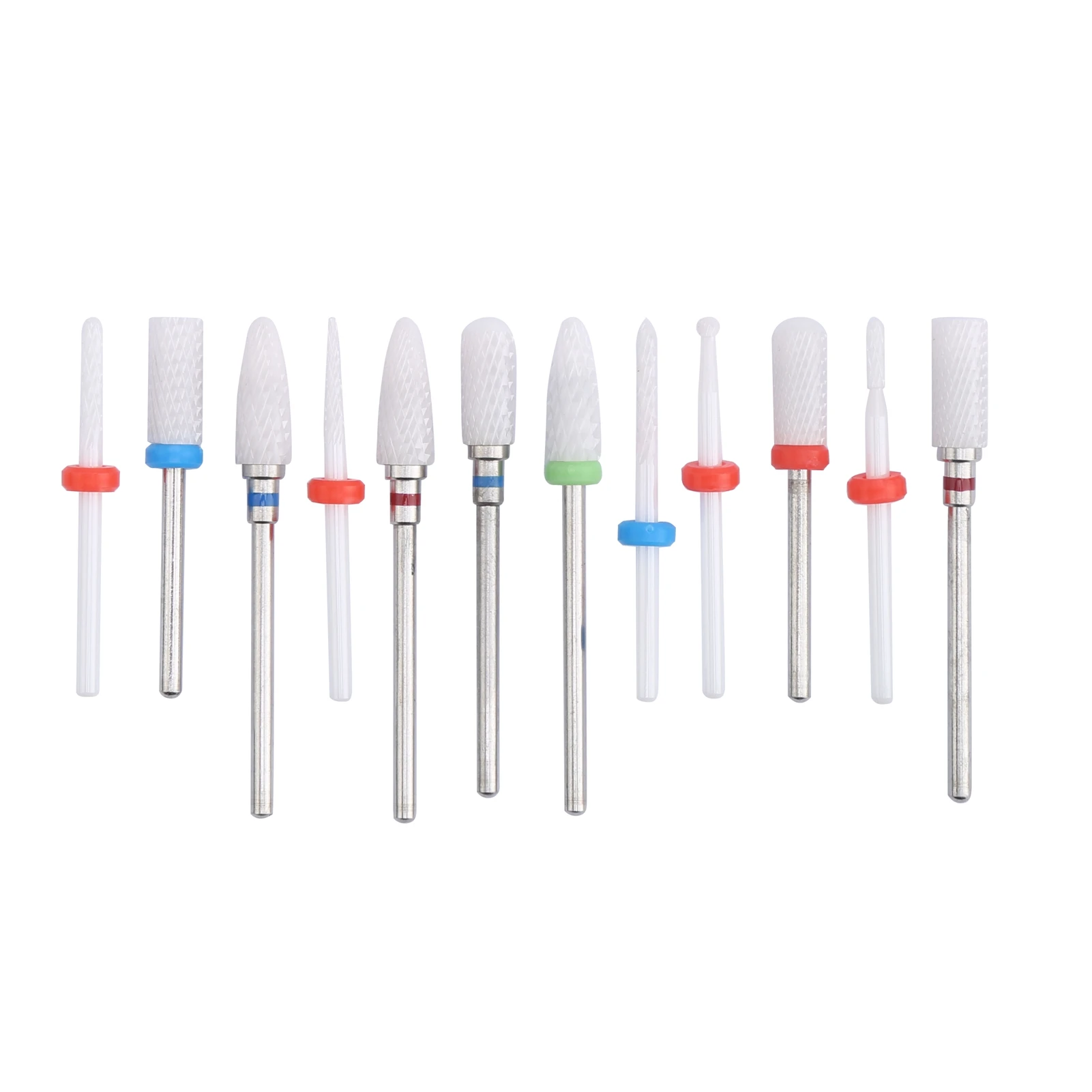 

12pcs Ceramic Milling Cutter Drill Bit Electric Grinding Machine Milling Cutter Files Ceramic Drill File Milling Cutter Files