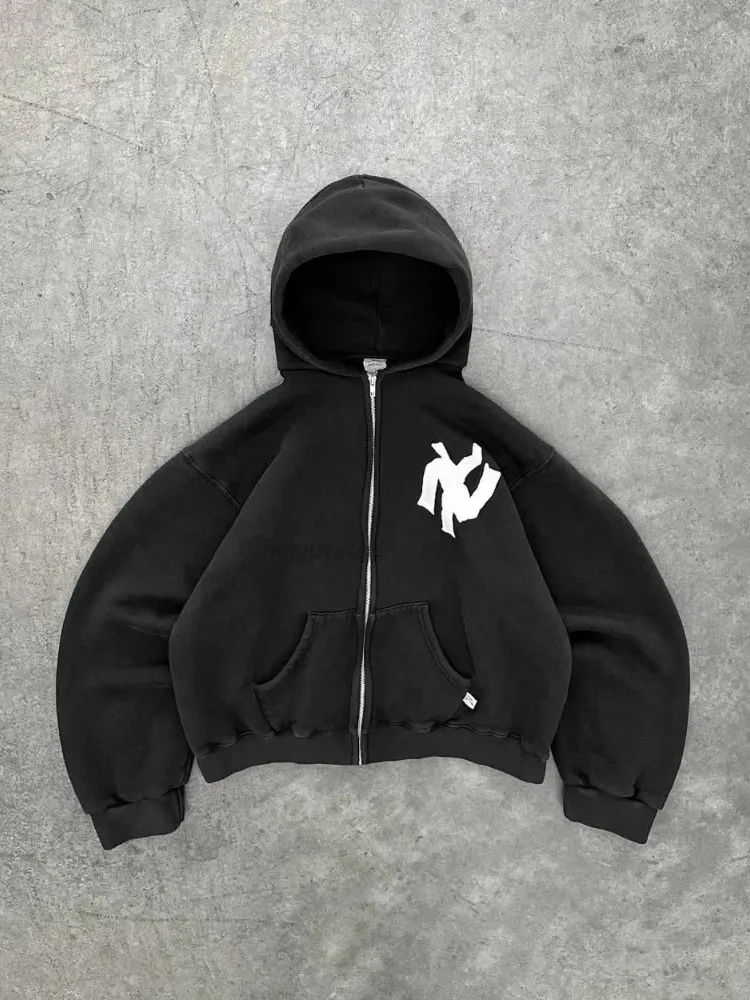 Retro Hoodie Pullover Sweatshirt Y2K Streetwear New Harajuku Hip Hop Letter Pattern High Quality Hoodie Women's Clothing bluza
