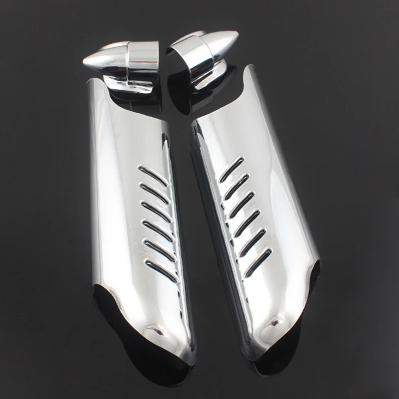 Motorcycle Lower Fork Leg Cover Guard Deflector Shield Chrome For Harley Touring Road King Electra Street Glide FLTR 2000-2013