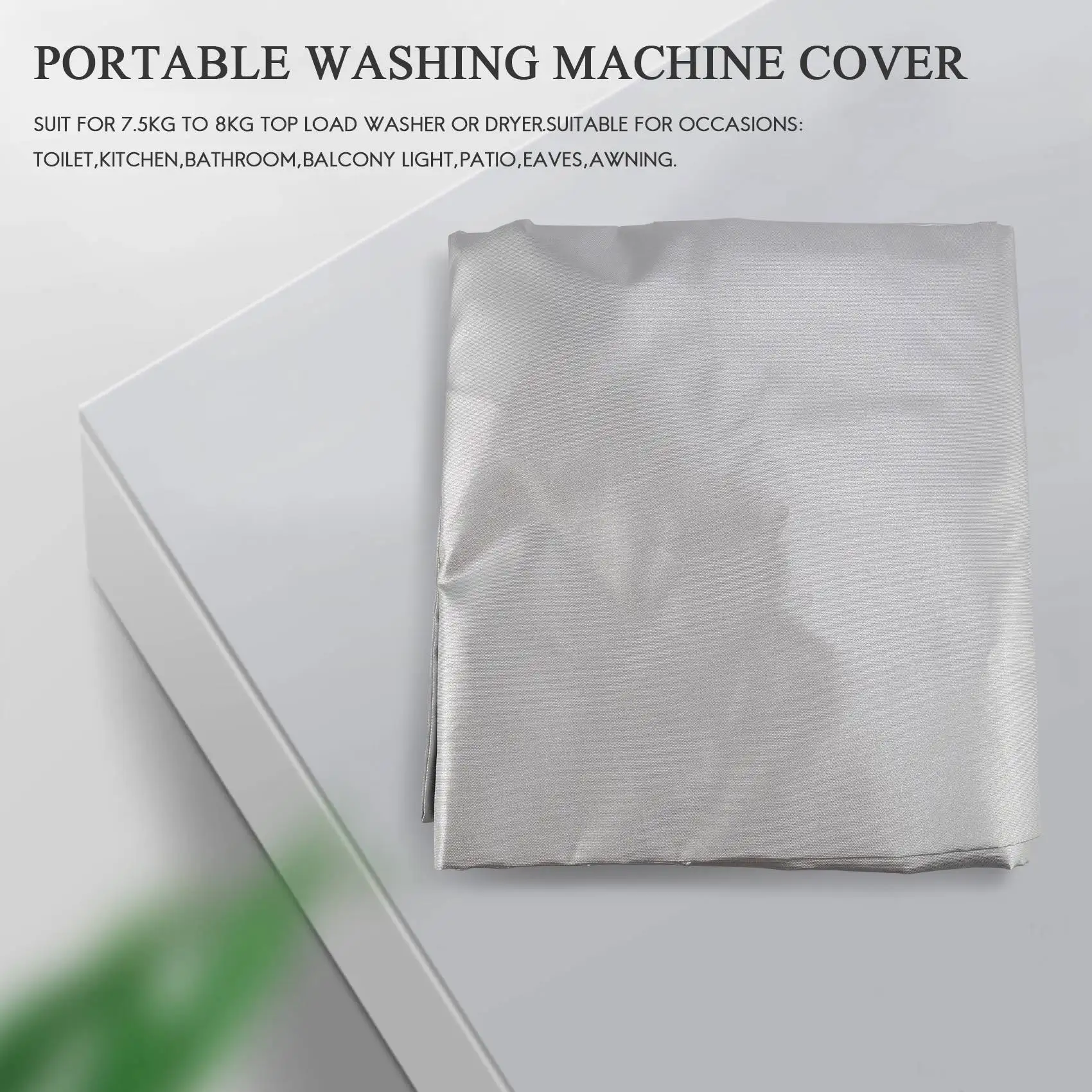AY03-Portable Washing Machine Cover,Top Load Washer Dryer Cover,Waterproof For Fully-Automatic/Wheel Washing Machine