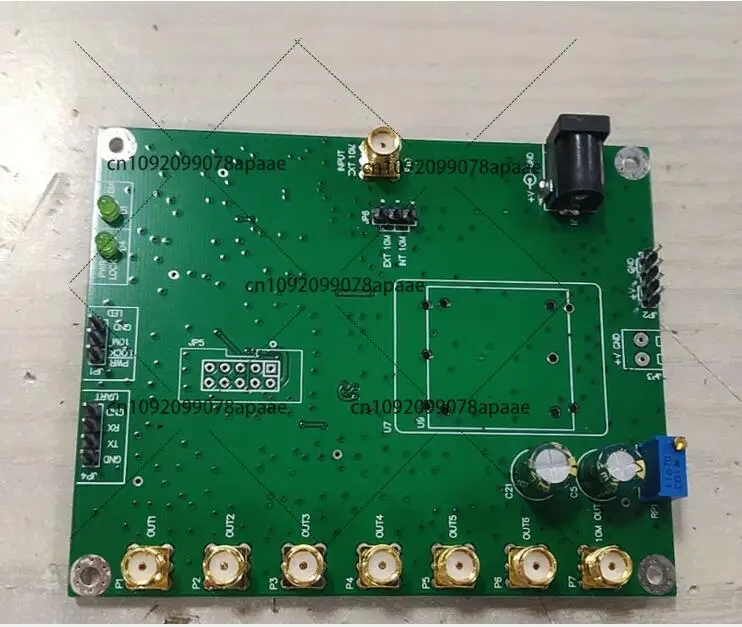 10m Input, 6-channel Output, Frequency Adjustable Conversion Board, PLL Board, 5-12v Power Supply, Computer Frequency Writing