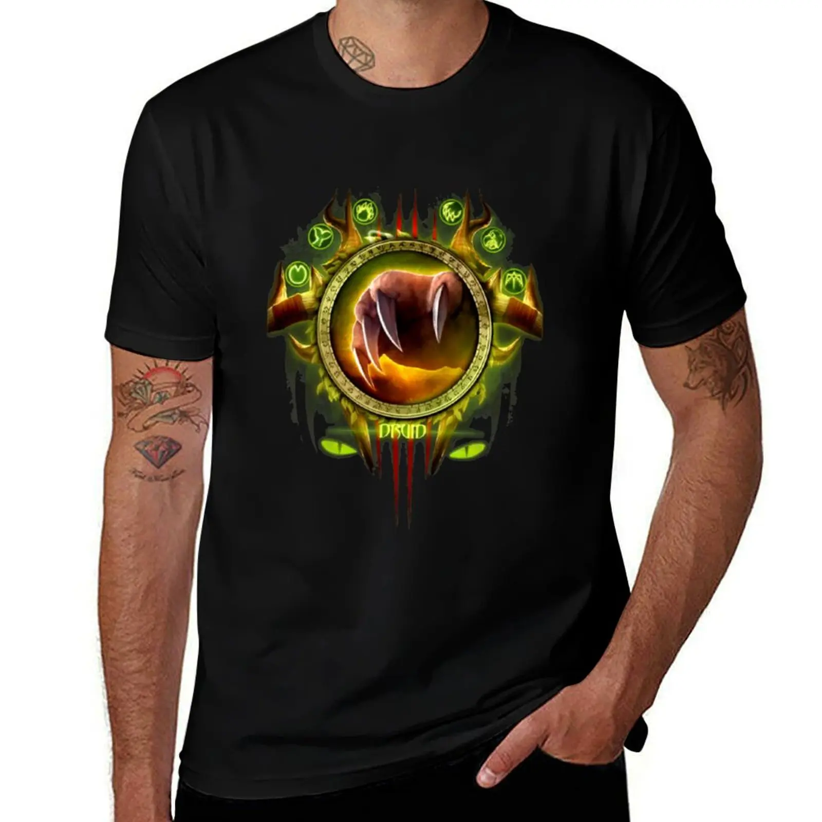 Druid Gamer Gaming T-Shirt Breathable Gym Short Sleeve T-Shirt