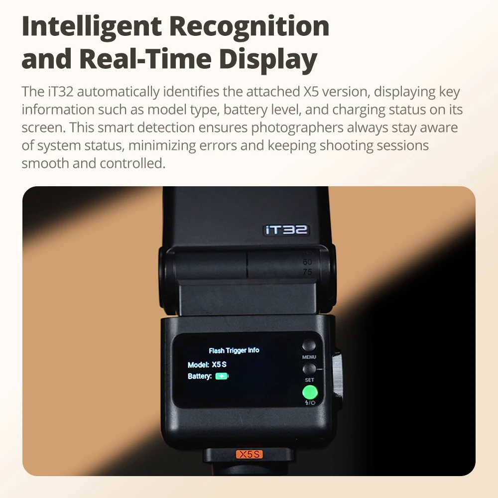 Godox IT32 IFlash Camera Flash TTL HSS Rotating Head on Camera Flash Light X5 C/S/N/F/O/L Wireless TTL Magnetic Flash Trigger view 5