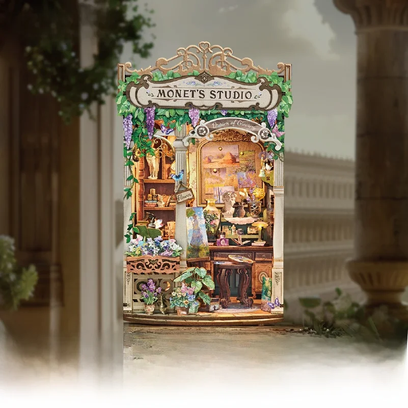 

Artistic Handmade DIY ature House Assembly Model Gift for Girls Timel Booke Wooden Building Static Model Decoration