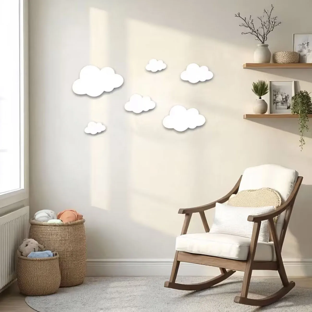 5 Pieces/Set of Wooden Wall stickers Decoration, Living Room, Bedroom, Kitchen, Home Decoration, New Year Decoration